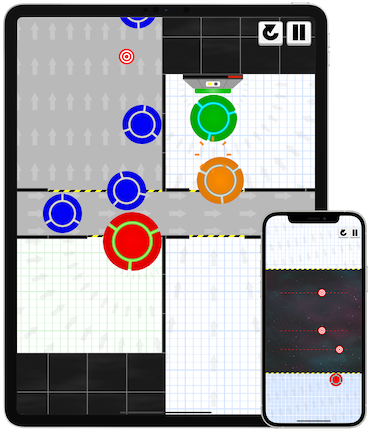 Screenshots of Experimental Gravity on iPad and iPhone